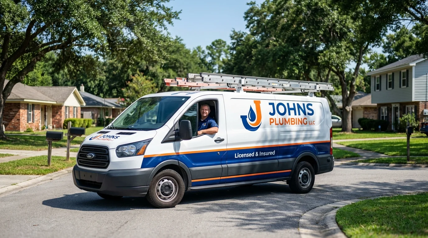 Johns Plumbing LLC service van in Trexlertown, PA