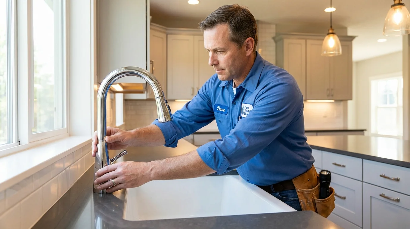 Kitchen faucet installation by Johns Plumbing LLC in Trexlertown